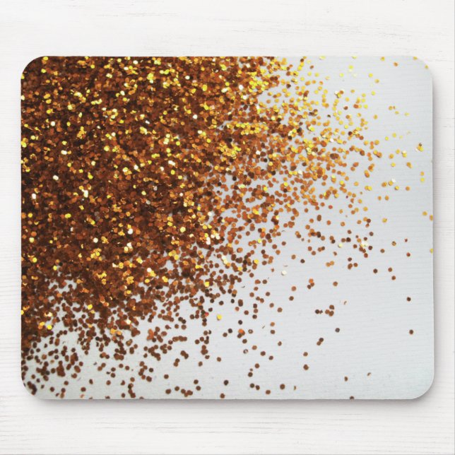 Strilat guld- glitter grafiska horisontalMousepad Musmatta (Framsidan)
