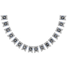 Strilat med stänk för kärlekbockbebis, grå marin vimplar