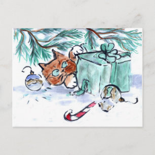 strimla en julklapp, vad? helg vykort