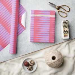Strimlad lavendel- och rosstrippad inpackningspapp presentpapper