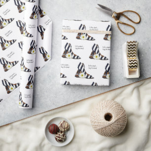 strimlade mode-högklackar med daisy presentpapper