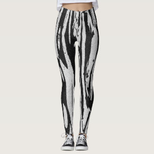 Strimlade randar leggings