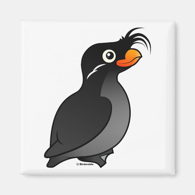 Strimmad Auklet Magnet (Framsidan)