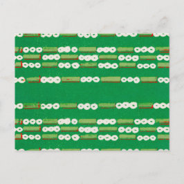 Strimmad japansk träsnittstext vykort