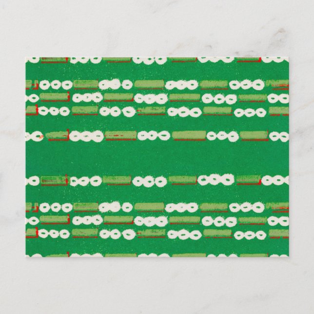 Strimmad japansk träsnittstext vykort (Framsida)