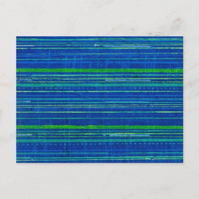 Strimmad japansk träsnittstext vykort (Framsida)