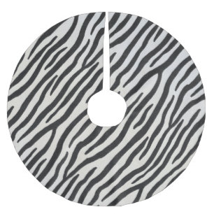 Strimmad Zebra Päls Realistic Exotic Animal Print Julgransmatta Borstad Polyester
