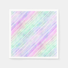 Strimmade penslar med regnbåge: pappersservett