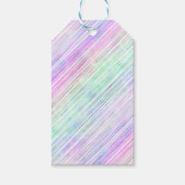 Strimmade penslar med regnbåge: presentetikett