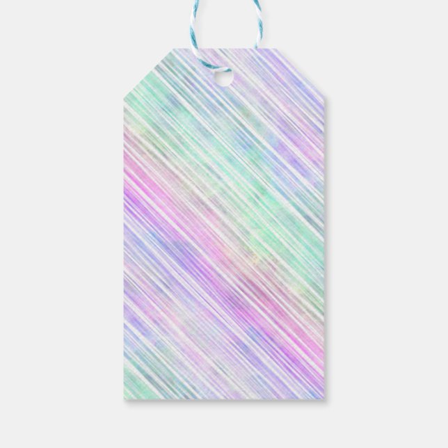 Strimmade penslar med regnbåge: presentetikett (Baksidan)