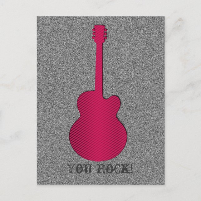 Strimmat vykort, Shock rosa Vykort (Framsida)