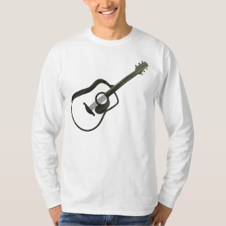 Strimmig akustisk gitarr - tee shirt