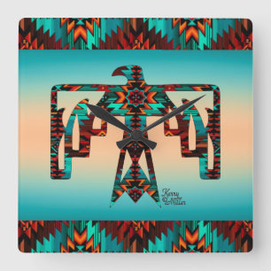 Strimthunderbird Wall Clock Fyrkantig Klocka