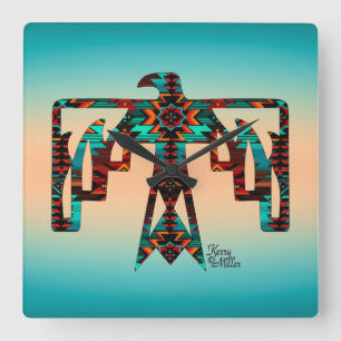 Strimthunderbird Wall Clock Fyrkantig Klocka