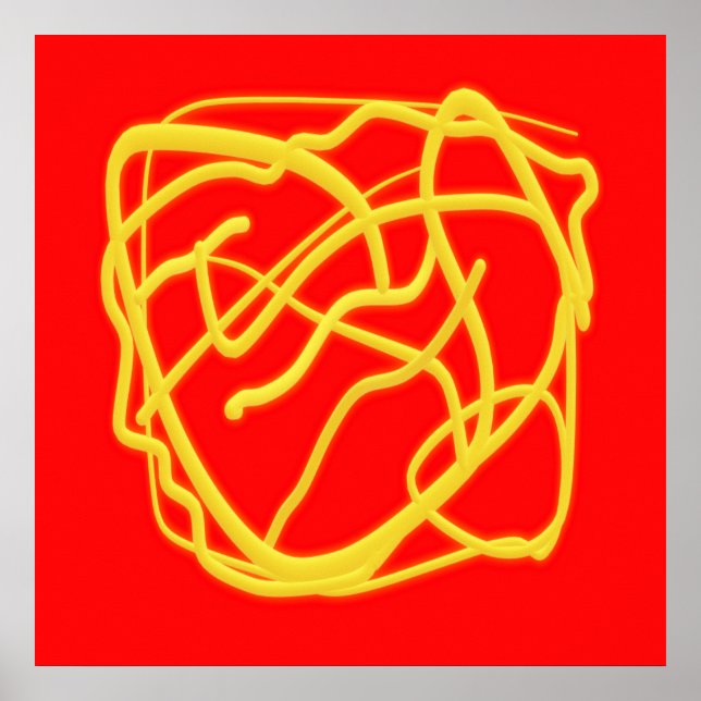 String and Rope Hope Art-design Graphics Red Poster (Framsidan)