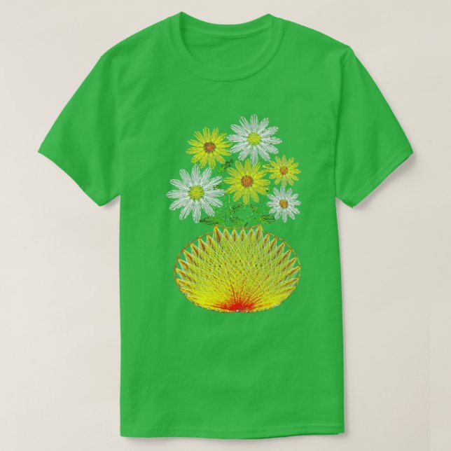 String Art Flowers T Shirt (Design framsida)