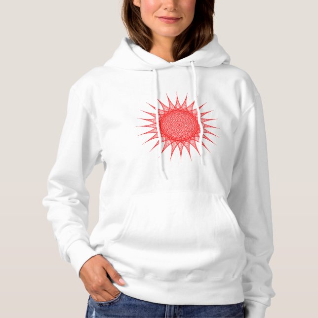 String Art Womens Hoodie T Shirt (Framsida)