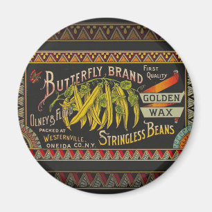 String Bean Label Vegetable Land Magnet