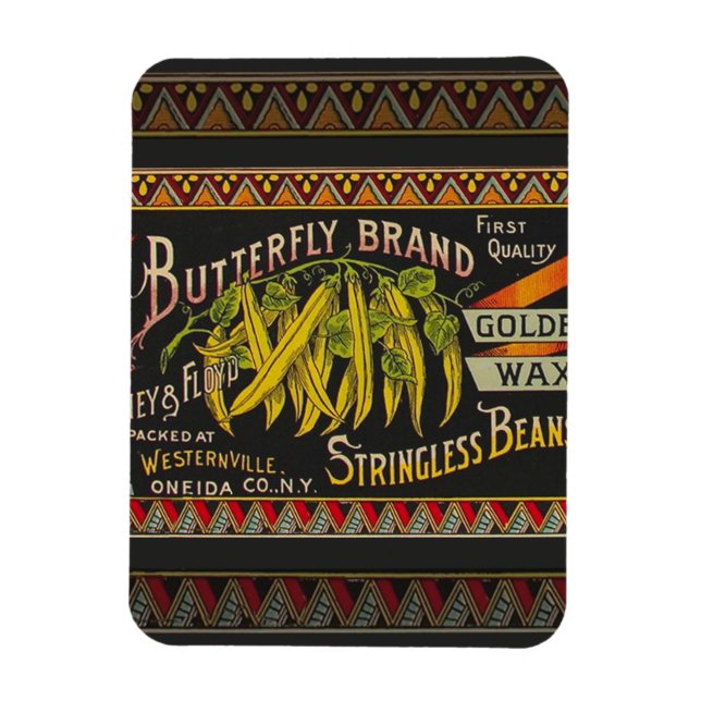 String Bean Label Vegetable Land Magnet (Vertikal)