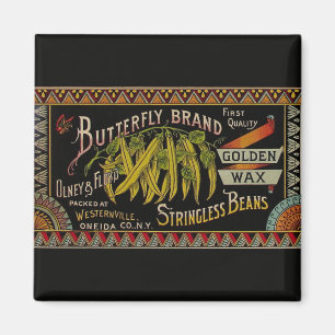 String Bean Label Vegetable Land Magnet