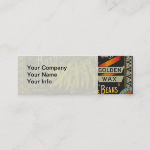 String Bean Label Vegetable Land Mini Visitkort
