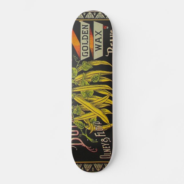 String Bean Label Vegetable Land Skateboard Bräda 20 Cm (Framsida)