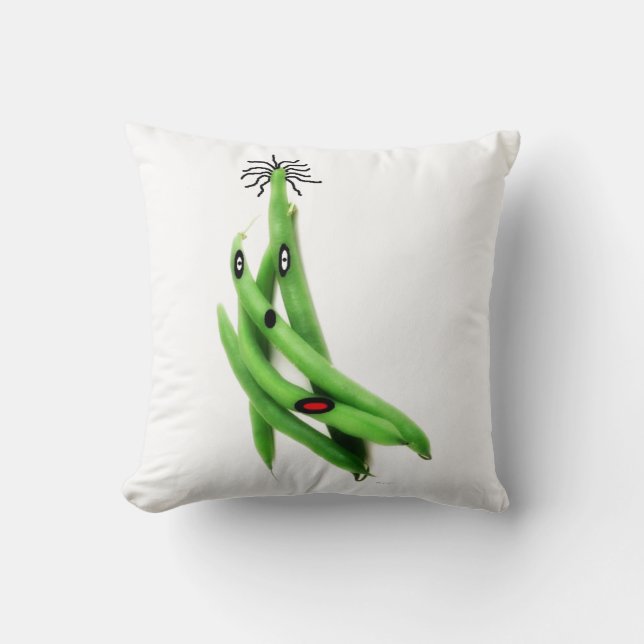 String Bean-Tecknad Kudde (Framsida)