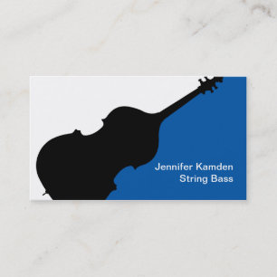 String Dubbla Bass Player Teacher Studio Visitkort