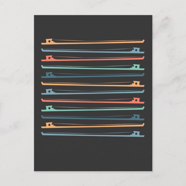 String Instrument Bows Violin Fiddle Cello Player Vykort (Framsida)