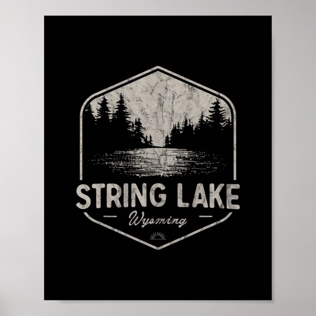 String Lake Wyoming Utomhus Vintage  Poster (Framsidan)
