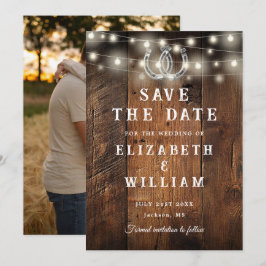 String Lights Barn Wood Photo Western Wedding  Spara Datumet
