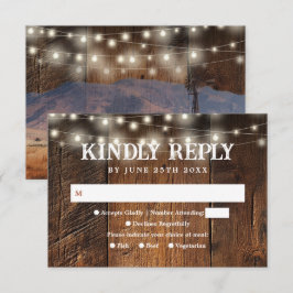 String Lights Rustic Barn Wood Western Wedding OSA Kort