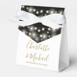 String Lights Signatur Svart Och Guld Bröllop Presentaskar