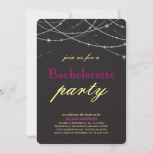String Ljus Bachelorette Inbjudningar