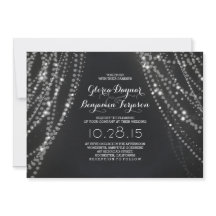 String ljus Bakgrundsinbjudan till Romantic Weddin