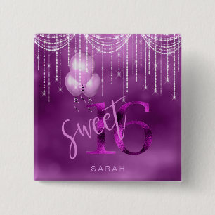 String Ljus & ballonger Sweet 16 Orchid ID473 Knapp