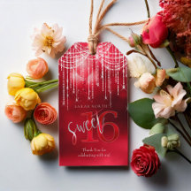 String Ljus & ballonger Sweet 16 Red ID473