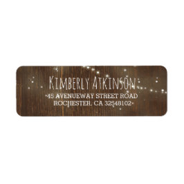 String Ljus Barn Wood Rustic Returadress Etikett
