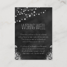 String Ljus Black Chalkboard Wishing-brunn Tilläggskort