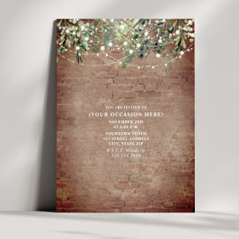 String Ljus Brick Botanical Generic Party Inbjudningar