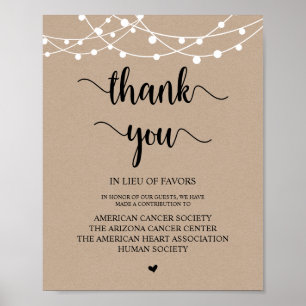 String Ljus, Bröllop Donation, bidrag Poster