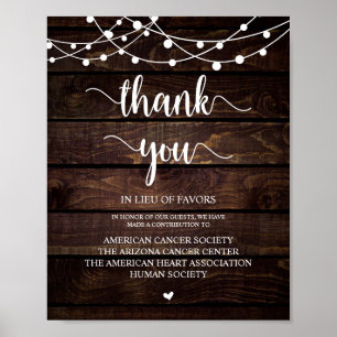 String Ljus, Bröllop Donation, bidrag Poster