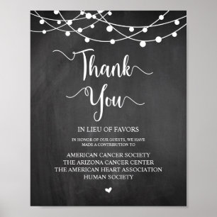 String Ljus, Bröllop Donation, bidrag Poster