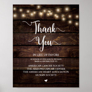 String Ljus, Bröllop Donation, bidrag Poster