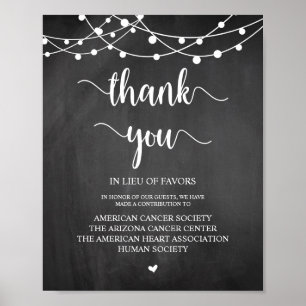 String Ljus, Bröllop Donation, bidrag Poster