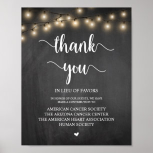 String Ljus, Bröllop Donation, bidrag Poster