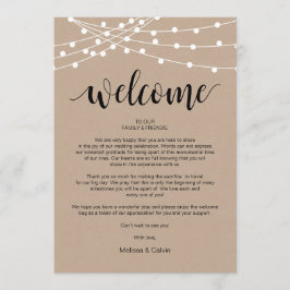 String Ljus, Bröllop välkomstkort och kontinentalk Program