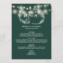 String Ljus Emerald Grönt Blommigt Bröllop