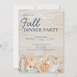 String Ljus Fall Dinner Party Pumpkin Inbjudningar