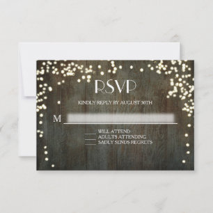 String Ljus Farm Barn Rustic Wood OSA Response Kort